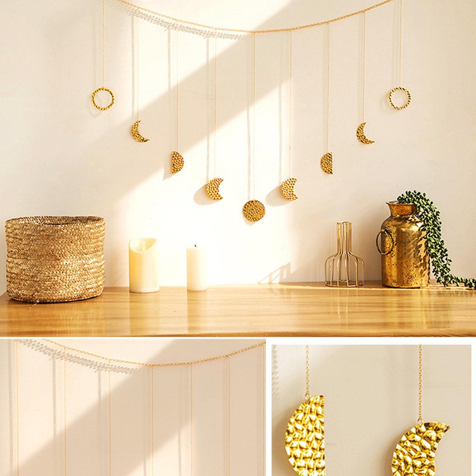 Amazon.co.jp: 月の満ち欠け 壁掛け | 自由奔放に生きる装飾バナー